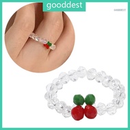 GOO Geometric Elastic  Comfortable Wear Minimalist Bead String Rings