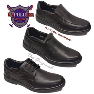 Original Polo Club Men's Black Leather Formal Office Shoes