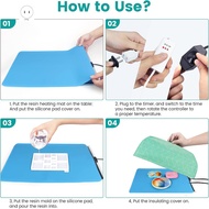 Resin Heating Mat with Cover Fast Resin Curing Mat Epoxy Heater Silicone Heat Pad Drying Machine