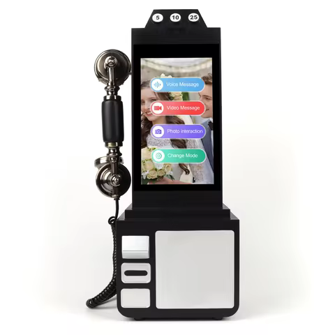 8'' Screen Touchable Video Audio Guestbook Voice Recorder Guest Book Wedding Events Retro Video Gues
