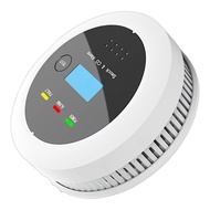 【FER】 Smokes CO Alarm Detector for Home Offices Hotel ABS Round  Operated Safety Monitor with Power 