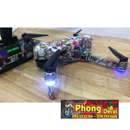 Skin Decal Dán Flycam F11S 4K Pro - Full Body - Sticker Hoạt Hình ( Dán 2 Pin )