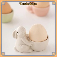 TONFASHION Ceramic Egg Cup, Creative Ceramic Rabbit Egg Cup, Creative Egg Organizer Egg Stand Easter
