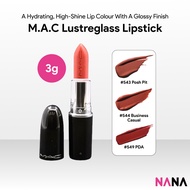 MAC Lustreglass Lipstick 3g [#543 POSH PIT, #544 BUSINESS CASUAL, #549 PAD]