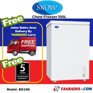 【FREE SHIPPING】Snow BD-100 100L Chest Freezer With Solid Door - PETI SEJUK BEKU 冰柜 冷冻柜