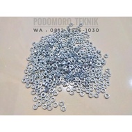 PUTIH M6 White Nut Galvanized White Nut M6