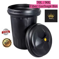 70 liter/90 liter fiber garbage dustbin with cover tong sampah pail pail