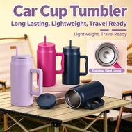 Thermos Cup 50oz Straw Lid Water Bottle Car Cup Modern Handle Tumbler Stainless Steel Simple