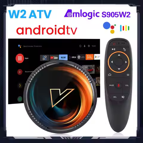 Amlogic S905W2 androidtv 11.0 VONTAR W2 ATV Smart TV Box Google Voice Input 8K Video 4K 60fps AV1 Du