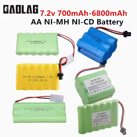 7.2v 700/1400/2800/3000/5000/6800mah NI-MH battery For Remote Control Toys Electric Car 7.2v AA NI-C