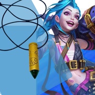 Jinx Arcane Leauge of Legend LOL Jinx Cloud Tattoo Necklace