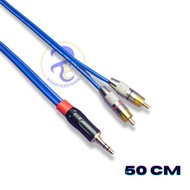3.5mm AUX to RCA male audio cable 2 to 1 splitter 50cm