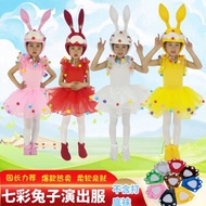 Children Bunny Costume Little White Rabbit Costume Rabbit Animal Costume Skirt Style Bunny Mother Co
