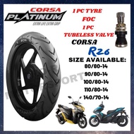 CORSA PLATINIUM R26 TAYAR SCOOTER 80/80-1490/80-14100/80-14110/80-14140/80-14 (TAYAR TERBARU 2022)