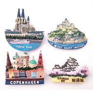 France Denmark Copenhagen Japan Tourism Souvenirs Magnetic Fridge Magnet Foreign World Travrl collec