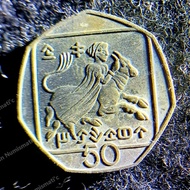 Koin Asing TP68 - 50 Cents Negara Cyprus Tahun 1994 Masih Lustre