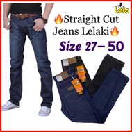 (27-50)MEN'S STRAIGHT CUT LUIS JEANS LONG PANTS BLACK JEANS/ JEANS LELAKI STRAIGHT CUT LUIS