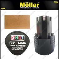 HDT Baterai 12V 1.0A Li-ion Mesin Bor Cas Cordless Drill CDD 405 Battery