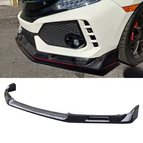 High Quality Carbon Front Bumper Lip Chin Spoiler for 10TH Gen FK8 Type R Si 2016+