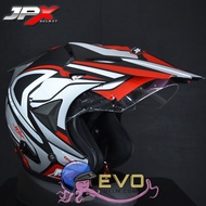 HELM JPX SUPERMOTO SOLID BLACK DOFF ORIGINAL HELM JPX HALFFACE JPX SUPERMOTO SUPREME DOUBLE VISOR