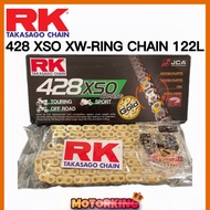 100% ORIGINAL RK TAKASAGO CHAIN 428 XSO XW-RING SPORT 122L MOTORCYCLE CHAIN