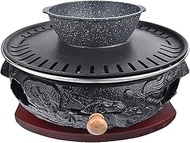 BBQ Barbeque Barbecue Stove, BBQ, Top Smokeless Charcoal Grill, Cast Iron Grill, Served with Maifan 