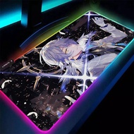 LED Mouse Pad Gaming Dywan Gamer Keyboard Pad RGB Laptop Honkai Star Rail Sunday Desk Mat Table Carp