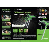 TEKIRO T-Handle Hex Key Set 8 PCS – Hex Key/ T-Handle HK-TH2534/