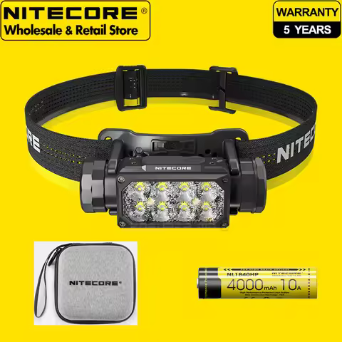 Outdoor Light NITECORE HC65 UHE 2000 Lumens Ultra High Triple Output Camping Headlamp with 4000mAh R