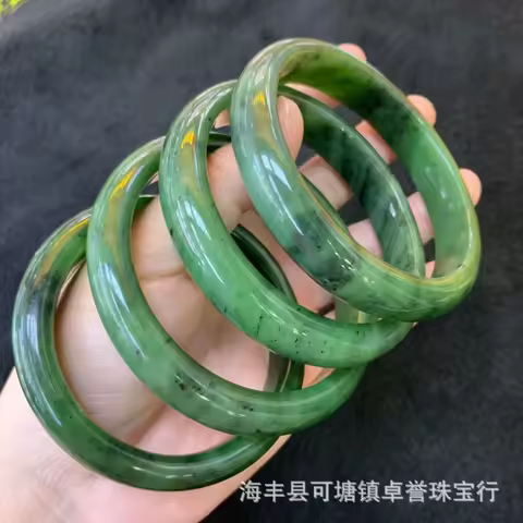 Natural National Trends Style Ornament Hetian Jade Bangle Bracelet Factory Goods Live Broadcast