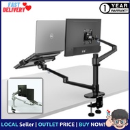 Premium Deluxe Monitor and Laptop Mount, 2-in-1 Adjustable Dual Monitor Arm Desk MountsSingle Desk A