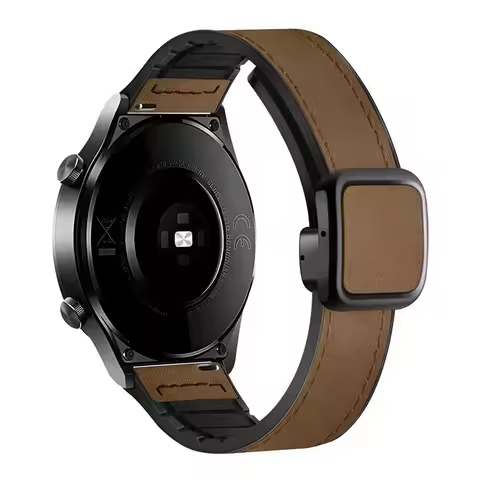 Leather silicone magnetic strap for Huawei Watch GT 5 4 46mm Bracelet for Huawei GT5 GT4 GT3 Pro GT2