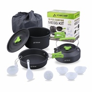 STARCAMP Portable Outdoor Camping Camping Hard Alumina Pot Set 10-Piece Set Camping Cookware Set