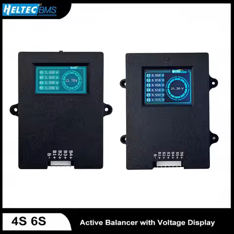 5A 4S 6S Active Balancer with Voltage Display Lifepo4 Equalizer Lipo/LTO/Lithium Titanate Battery Vo