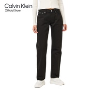 CALVIN KLEIN กางเกงยีนส์ผู้หญิง ทรง Low Rise Straight รุ่น J224671 1BY - สีดำ