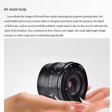 7Artisans 50mm F1.8 APS-C Manual Prime Lens Large Aperture 75mm Equivalent for Sony E Fuji X Canon E