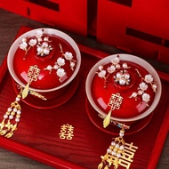 Wedding tea cup set, wedding tea cup, cup holder, wedding bowlbag, tea cup set, wedding utensil set