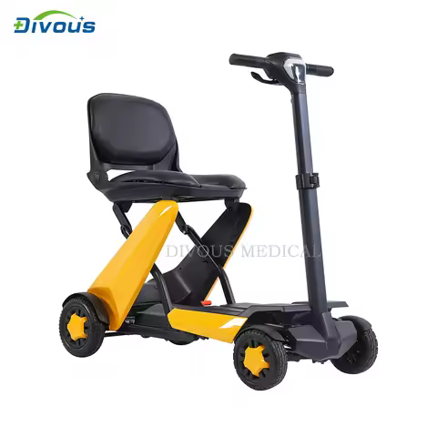 Intelligent 4 Wheels Portable Aluminum Alloy Electric Cart for Adult Mobility Scooter Walker for Dis
