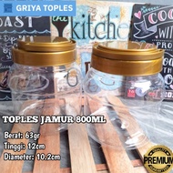 800ML MUSHROOM JAR/ 800ML JAR 800ML MUSHROOM JAR GOLD CAP