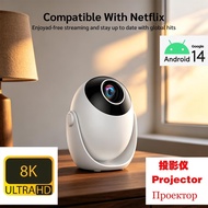 Android 14 Wireless Q3 Portable Projector Support 4K Decoding HJX5