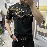 KEMEJA T-shirt/shirt/Men/Dragon/Dragon Pattern T Men's Shawl Dragon T-shirt