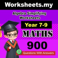 A7: [SOFTCOPY] IGCSE Algebra Worksheet: Simplifying Algebra Worksheet - 900 QA (PDF)