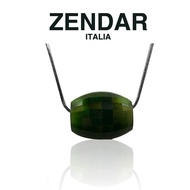 [ZENDAR] Top North American Jasper Angle Drum Pendant 11x15mm (Z6003)