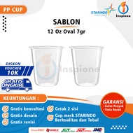 Starindo 12 Oz Oval Cup Screen Printing (7 Grams)
