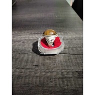 Cincin Fossil Nibong Tunggal Ikatan Perak