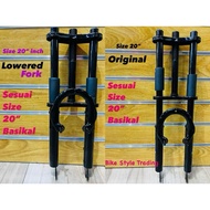 Double Fork / Lowered Fork / 16” 20” Fork Basikal / Gt Stem / BMX / Basikal Fork / suspension Basika