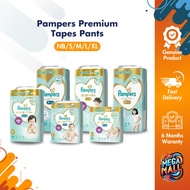 Pampers Premium Care Baby Diapers Tapes Pants - NB S M L XL Jumbo Pack