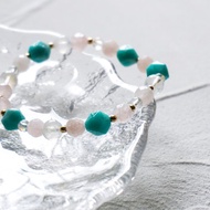 天河石 切割面粉晶 藍光月亮石 水晶 手鏈 手鍊 天然石 琉璃苣