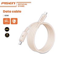 PISEN New Upgrade Type C to Type C Cable 60W Fast Charging Data Cable IceLink Series LT-CC28-1200