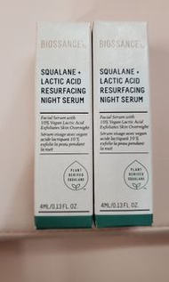 Biossance Squalane+lactic acid resurfacing night serum